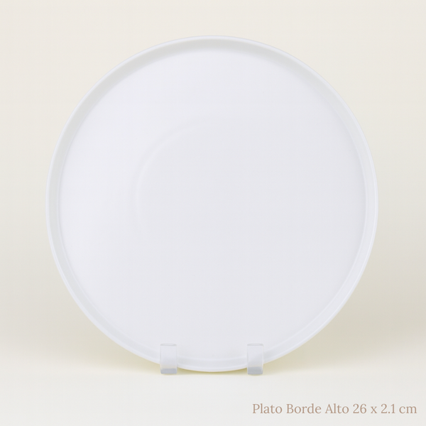 Plato Porcelana Mate White