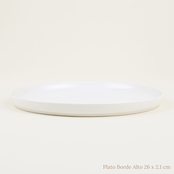 Plato Porcelana Mate White