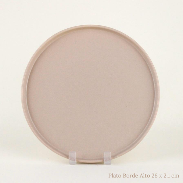 Plato Porcelana Mate Beige