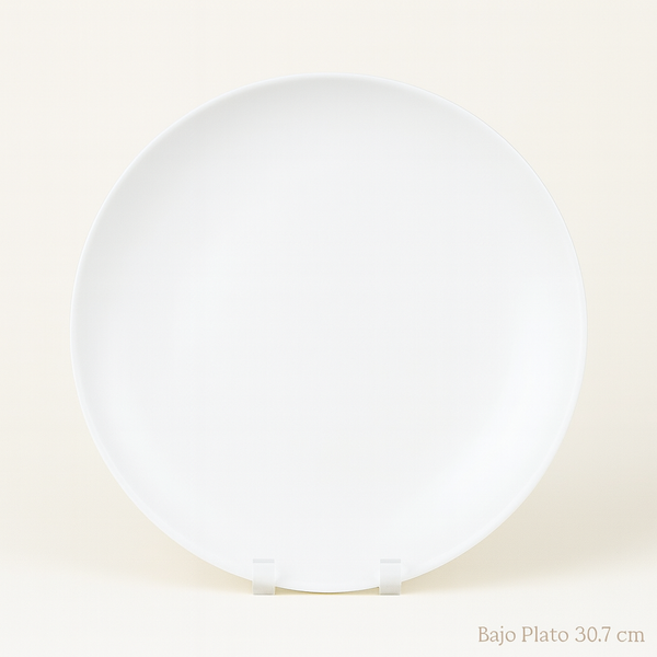 Plato Porcelana Mate White
