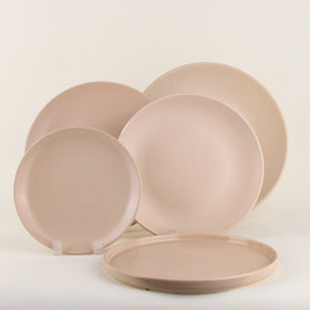 Plato Porcelana Mate Beige