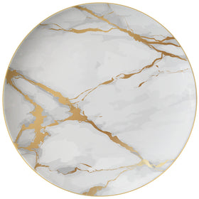Plato Marmoleado Grey-Gold