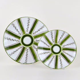 Plato Porcelana Olive Stripes