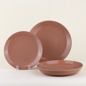 Plato Porcelana Mate Terracota