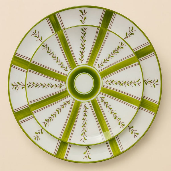 Plato Porcelana Olive Stripes